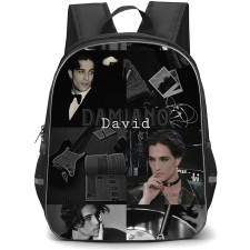 Damiano David Backpack School Bag StudentPack - Damiano David Grayscale Portrait Collage Poster