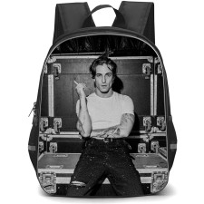 Damiano David Backpack School Bag StudentPack - Damiano David Sitting Portrait Grayscale Poster