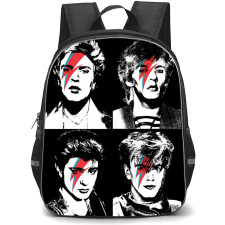 Duran Duran Backpack School Bag StudentPack - Fierce Grayscale Collage Portrait