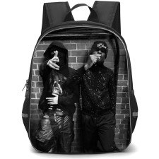 EsDeeKid Backpack School Bag StudentPack - EsDeeKid and Rico Ace Greyscale Portrait