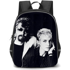 Eurythmics Backpack School Bag StudentPack - Eurythmics Black And White Poster