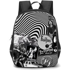 Foo Fighter Backpack StudentPack - Characters Gray Collage