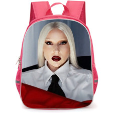 Lady Gaga Backpack School Bag StudentPack - Lady Gaga Portrait Wearing White Shirt