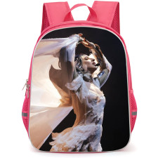 Lady Gaga Backpack School Bag StudentPack - Lady Gaga Side Portrait Wearing White Dress