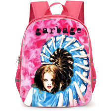Garbage Backpack School Bag StudentPack - Fierce Portrait In Pink Abstract Art