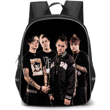 Good Charlotte Backpack School Bag StudentPack - Good Charlotte Group Portrait Black Background