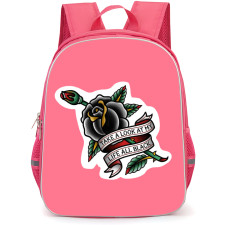 Good Charlotte Backpack School Bag StudentPack - Good Charlotte Take A Look At My Life All Black Sticker Art