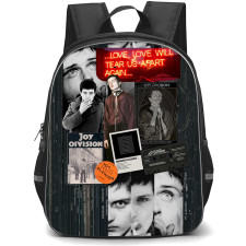 Joy Division Backpack School Bag StudentPack - Joy Division Love Will Tear Us Apart Collage Poster