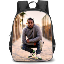 Kendrick Lamar Backpack School Bag StudentPack - Kendrick Lamar Crouching Sunset Background