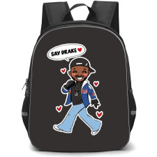 Kendrick Lamar Backpack StudentPack - Kendrick Lamar Say Drake Illustration Art Sticker