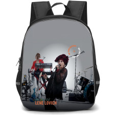 Lene Lovich Backpack School Bag StudentPack - Lene Lovich Singing White Background