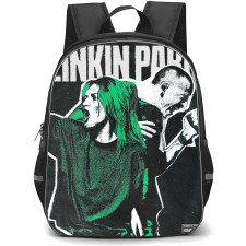 Linkin Park Backpack StudentPack - Emily Armstrong and Chester Bennington Singing Sticker Art
