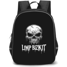 Limp Bizkit Backpack School Bag StudentPack - Skull Dripping Logo Illustration