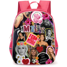 Miley Cyrus Backpack School Bag StudentPack - Miley Cyrus I Can Buy Myself Flowers Collage