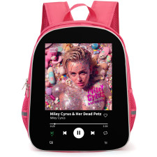 Miley Cyrus Backpack School Bag StudentPack - Miley Cyrus Glitter Background And Her Dead Petz Album Cover