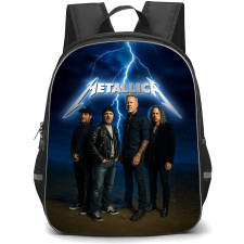 Metallica Backpack StudentPack - Metallica Group Standing Lightning Background