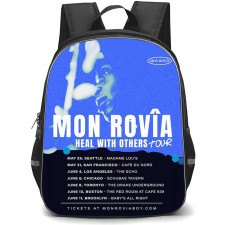 Mon Rovia Backpack School Bag StudentPack - Mon Rovia Heal With Others Tour Blue Poster