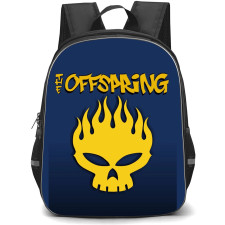 The Offspring Backpack School Bag StudentPack - Skull Flaming Illustration