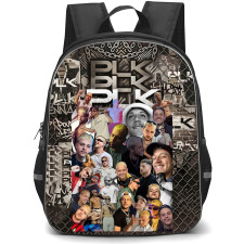 PLK Backpack School Bag StudentPack - PLK Collage Chain Background