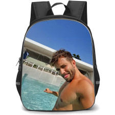 Pablo Alborán Backpack School Bag StudentPack - Pablo Alborán Side Portrait Pool Background