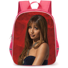 PinkPantheress Backpack School Bag StudentPack - PinkPantheress Side Profile With Red Background