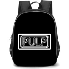 Pulp Backpack School Bag StudentPack - Black Typography Logo Sticker