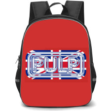 Pulp Backpack School Bag StudentPack - Red And Blu Typography Logo