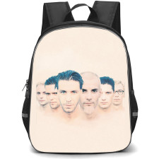 Rammstein Backpack School Bag StudentPack - Band Portrait In Blue Hair Poster