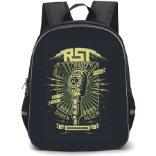 Rammstein Backpack School Bag StudentPack - Mic Radio Retro Poster