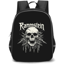 Rammstein Backpack School Bag StudentPack - Skull Illustration Band Logo