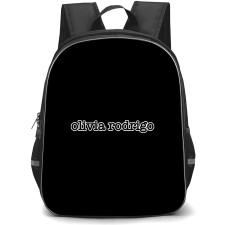 Olivia Rodrigo Backpack School Bag StudentPack - Olivia Rodrigo Clean Modern Minimal Black Logo Sticker