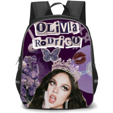 Olivia Rodrigo Backpack StudentPack - Olivia Rodrigo Wearing Crown Purple Aesthetic Poster