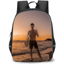 Shawn Mendes Backpack School Bag StudentPack - Shawn Mendes Holding Surfboard Pose