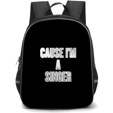 Sabrina Carpenter Backpack School Bag StudentPack - Sabrina Carpenter Cause I Am A Singer Silver Foil Quote Sticker