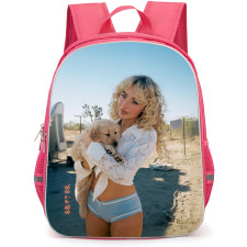 Sabrina Carpenter Backpack School Bag StudentPack - Holding Puppy on Blue Sky Background