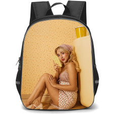 Sabrina Carpenter Backpack School Bag StudentPack - Sabrina Carpenter Lemon Perfume Retro Portrait Poster