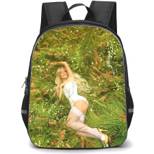 Sabrina Carpenter Backpack School Bag StudentPack - Sabrina Carpenter Rolling Stone Magazine Floral Grass Portrait Poster