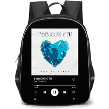 Sal Da Vinci Backpack School Bag StudentPack - Sal Da Vinci L AMORE E TU Song Spotify Library Poster