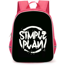Simple Plan Backpack School Bag StudentPack - Band Logo Paint Dripping