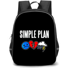 Simple Plan Backpack School Bag StudentPack - Emoji Heart Rain Poster
