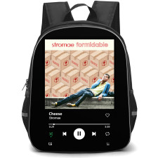 Stromae Backpack School Bag StudentPack - Stromae Formidable Song Spotify Library Poster