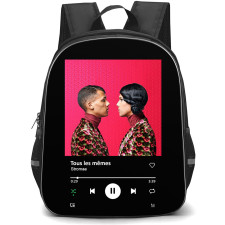 Stromae Backpack School Bag StudentPack - Stromae Tous les Memes Song Spotify Library Poster