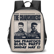 The Chainsmokers Backpack School Bag StudentPack - The Chainsmokers SF Block Party Concert Poster
