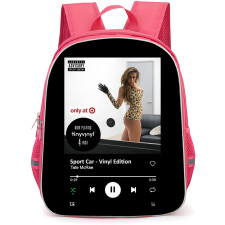 Tate McRae Backpack School Bag StudentPack - Tate McRae Sports Car Vinyl Album Cover