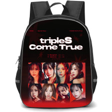 TripleS Backpack School Bag StudentPack - TripleS Come True World Tour Black And Red Effect Poster