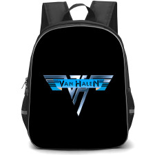 Van Halen Backpack School Bag StudentPack - Band Retro Logo In Black Background