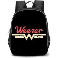 Weezer Backpack School Bag StudentPack - Band Retro Logo In Black Background