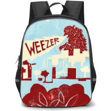Weezer Backpack School Bag StudentPack - Godzilla Cartoon Art Poster