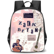 Zach Bryan Backpack School Bag StudentPack - Zach Bryan Guitar Pink Collage Poster