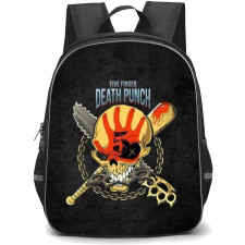 Five Finger Death Punch Backpack School Bag StudentPack - Logo Retro Skull Grunge